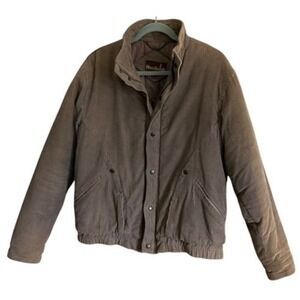 Woodlands Men's Large Vintage Jacket Corduroy Quilted David Peyser Snap Pockets
